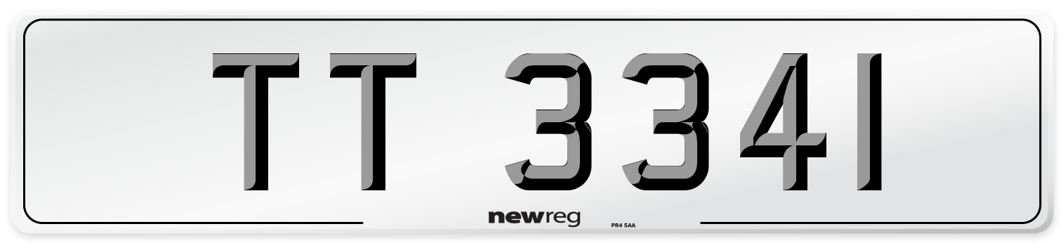 TT 3341 Number Plate from New Reg